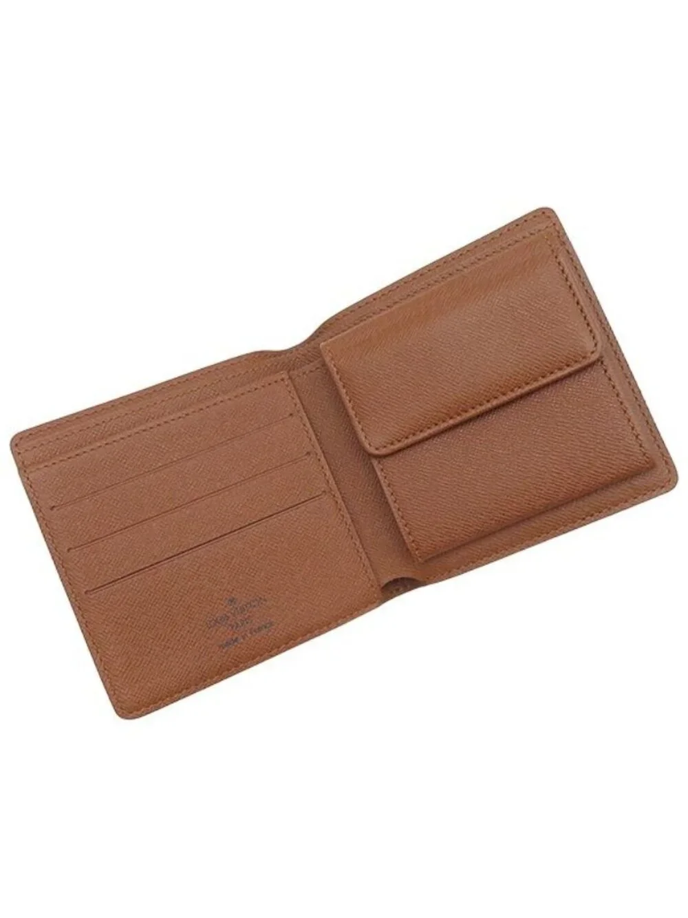 Louis Vuitton Bifold Wallet Portefeuille Marco Monogram Canvas Gold Brown